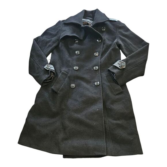 George Simonton Size 10 Black Long Sleeve Button Up Coat *flawed* - Picture 1 of 12